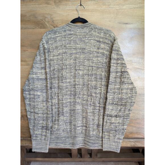 Vans Sweater Mens Medium Brown Heather Cable Knit Crew Neck Pullover 000JZD NWT - Picture 2 of 4